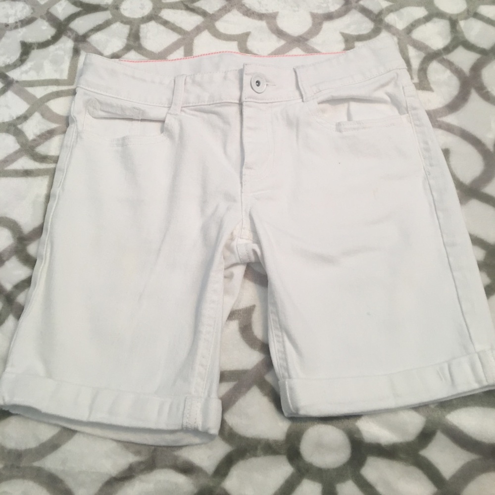 Girls white jean shorts